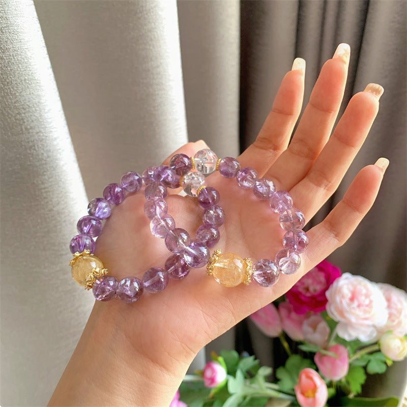 Natural DIY Purple Auralite Cracked Ice Crystal